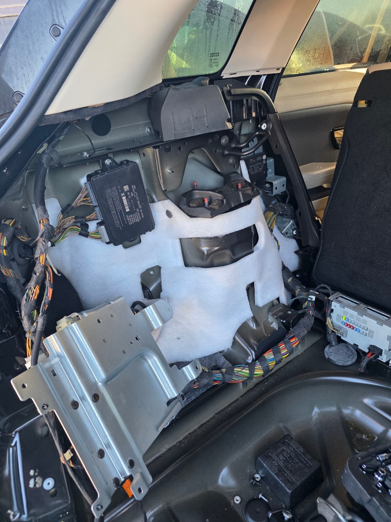 Car dashboard disassembled